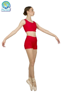 TOP IN LYCRA ROSSO DONNA